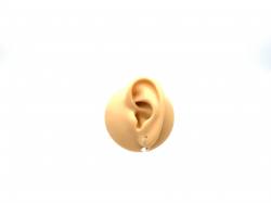 Silver Heart Push Through Hoop Earrings