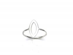 Silver Cut Out Marquise Ring