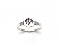 Silver Tree Stamp Signet Ring