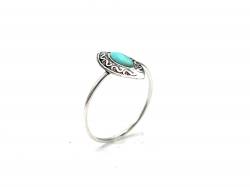 Silver Marquise Turquoise Ring