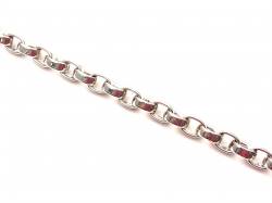 Silver Oval Belcher Bracelet 9 Inch