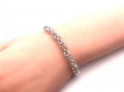 Silver Kings Pattern Bracelet 8 3/4