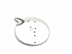 Silver Rhodium Plated Taurus Constellation Pendant