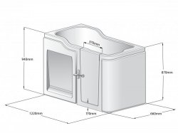 Ancora Walk-in Bath (Rounded Corner)