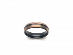 Tungsten Carbide Ring Black & Rose IP Plating 6mm