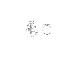 Roca Monodin-N Built-In Shower Mixer - Chrome