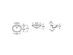 Roca Rodeo 520 x 410mm Under Countertop Basin