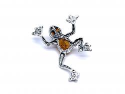 Amber Frog Prince Pendant