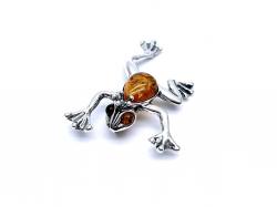 Amber Frog Prince Pendant