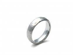 Tungsten Carbide Hammered Effect Ring 6mm
