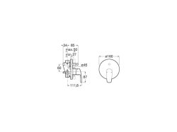 Roca Monodin-N Built-In Bath/Shower Mixer - Chrome