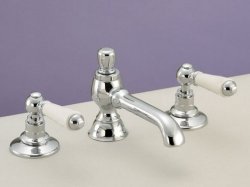 Silverdale Berkeley 3 Tap Hole Basin Mixer with Pop-Up Waste - Chrome
