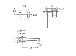 Roca L20 Wall-Mounted Basin Mixer - Chrome