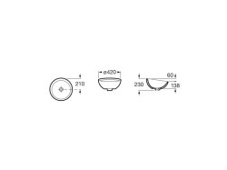 Roca Bol 420mm Round Countertop Basin