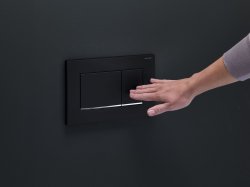 Geberit Sigma 30 Matt Black/Gloss Chrome/Matt Black Anti-Fingerprint Dual Flush Plate