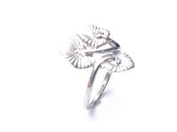 925 CZ Set Triple Flower Ring