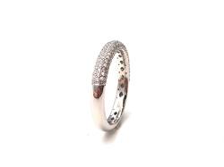 Silver CZ Wedding Band 3mm