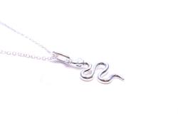 Silver Snake Pendant & Fine Chain 18 Inch