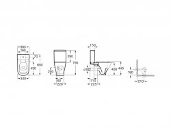 Roca The Gap Eco Rimless Close Coupled Toilet