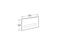 Roca EP1 Glass Multi-Colour Touchless Flush Plate for Compact Cistern