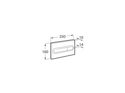 Roca PL1 Matt Chrome Dual Flush Plate