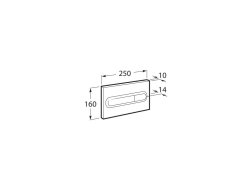 Roca PL1 White/Chrome Dual Flush Plate