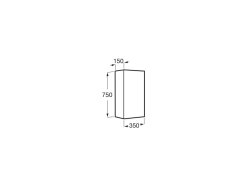 Roca Ona Matt White Shelf Unit with Door