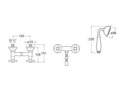 Roca Carmen Wall-Mounted Shower Mixer with Accessories