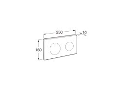 Roca PL10 Matt Black Dual Flush Plate