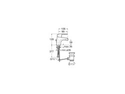 Roca Monodin-N Bidet Mixer with Pop-Up Waste - Chrome