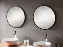 Origins Living 600mm Docklands Round Mirror - Black