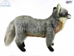 Soft Toy Grey Fox Standing by Hansa (36cm.L) 7864