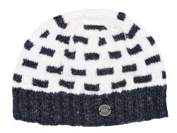 NAYA pure wool - breeze beanie - charcoal/white