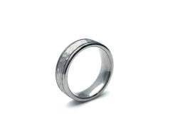 Tungsten Carbide Hammered Ring 7mm