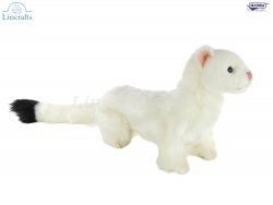 Soft Toy White Ferret Standing by Hansa (17cm.H) 7321