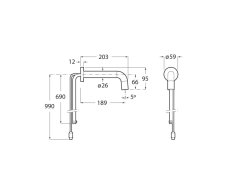 Roca Loft-E Wall-Mounted Electronic Basin Mixer (Battery Powered)