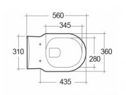 RAK Washington Rimless Wall Hung WC