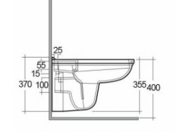 RAK Washington Rimless Wall Hung WC
