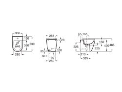 Roca Ona Back-to-Wall Floorstanding Bidet - Matt White