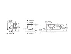 Roca Ona Wall-Hung Bidet - Supraglaze