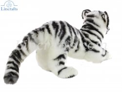 Soft Toy Tiger Wildcat White Cub, Prowling by Hansa (41cm.L) 6409