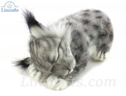 Soft Toy Lynx Wildcat Lying by Hansa (29cm) 7813