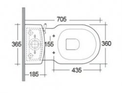 RAK Washington WC's Full Access Close Coupled WC With Lever Handle