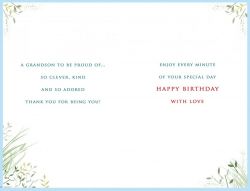 Birthday Card - Large -  Fantastic Grandson - Pub Bike - Regal