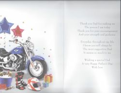 Father's Day Card - From your Son - Motorbike - Regal