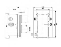 Marflow Vossen 2 Outlet Concealed Thermostatic Shower Valve (VOS7650)