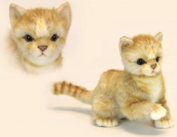 Soft Toy Cat, Ginger Kitten by Hansa (20cm) 6492
