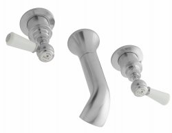 BC Designs Victrion Lever 3 Hole Wall Mounted Bath Filler