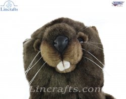 Soft Toy Beaver by Hansa (29cm) 3355