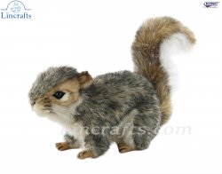 Soft Toy Grey Squirrel by Hansa (22cm) 4840